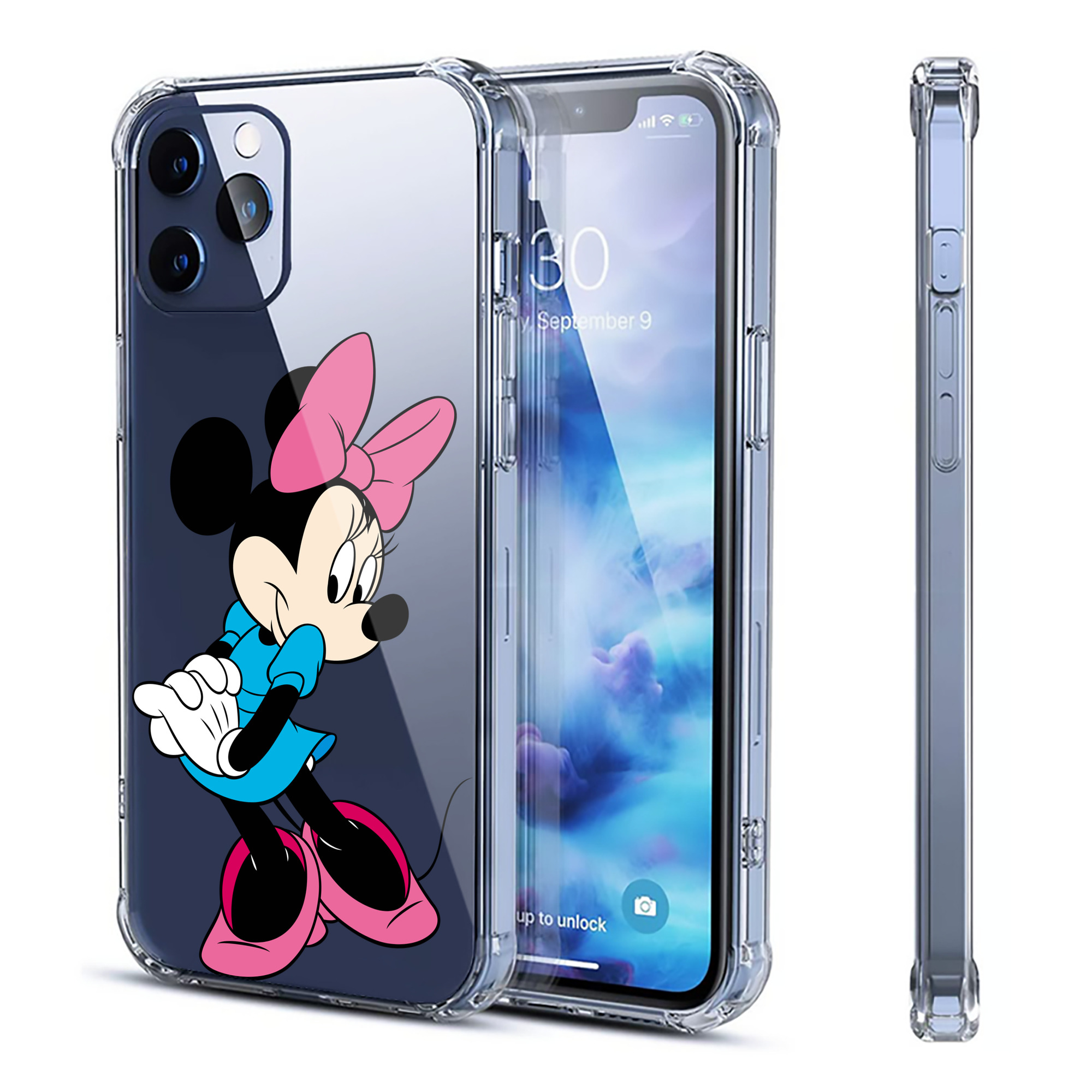 （画像用） ミッキーマウス Mickey Mouse 【iPhone 12シリーズ対応】透明スマホケース（クリアソフトケース）